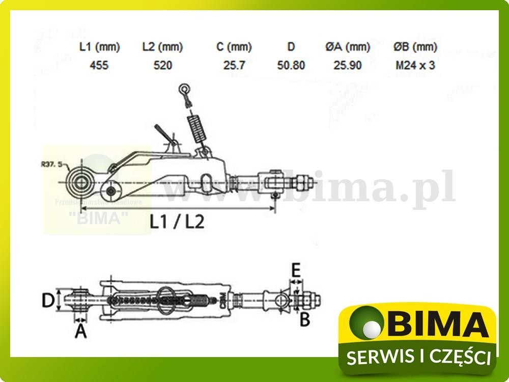 Stabilizator podnośnika John Deere 7630,7700,7710,7720 — zdjęcie 1