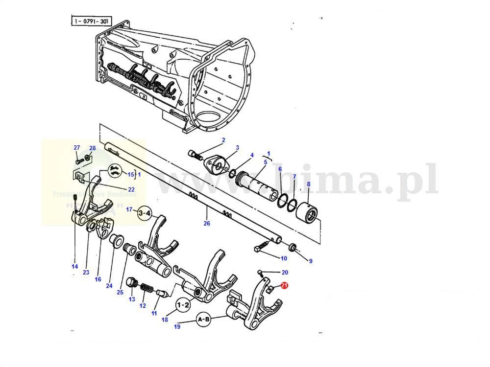 Kamień widełek a-b maseey ferguson MF Massey Ferguson 308 — zdjęcie 2