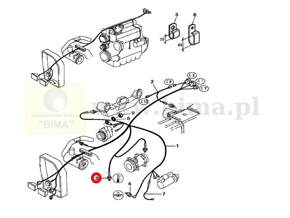 Czujnik temperatury wody perkins MF Massey Ferguson 3090, — zdjęcie 3
