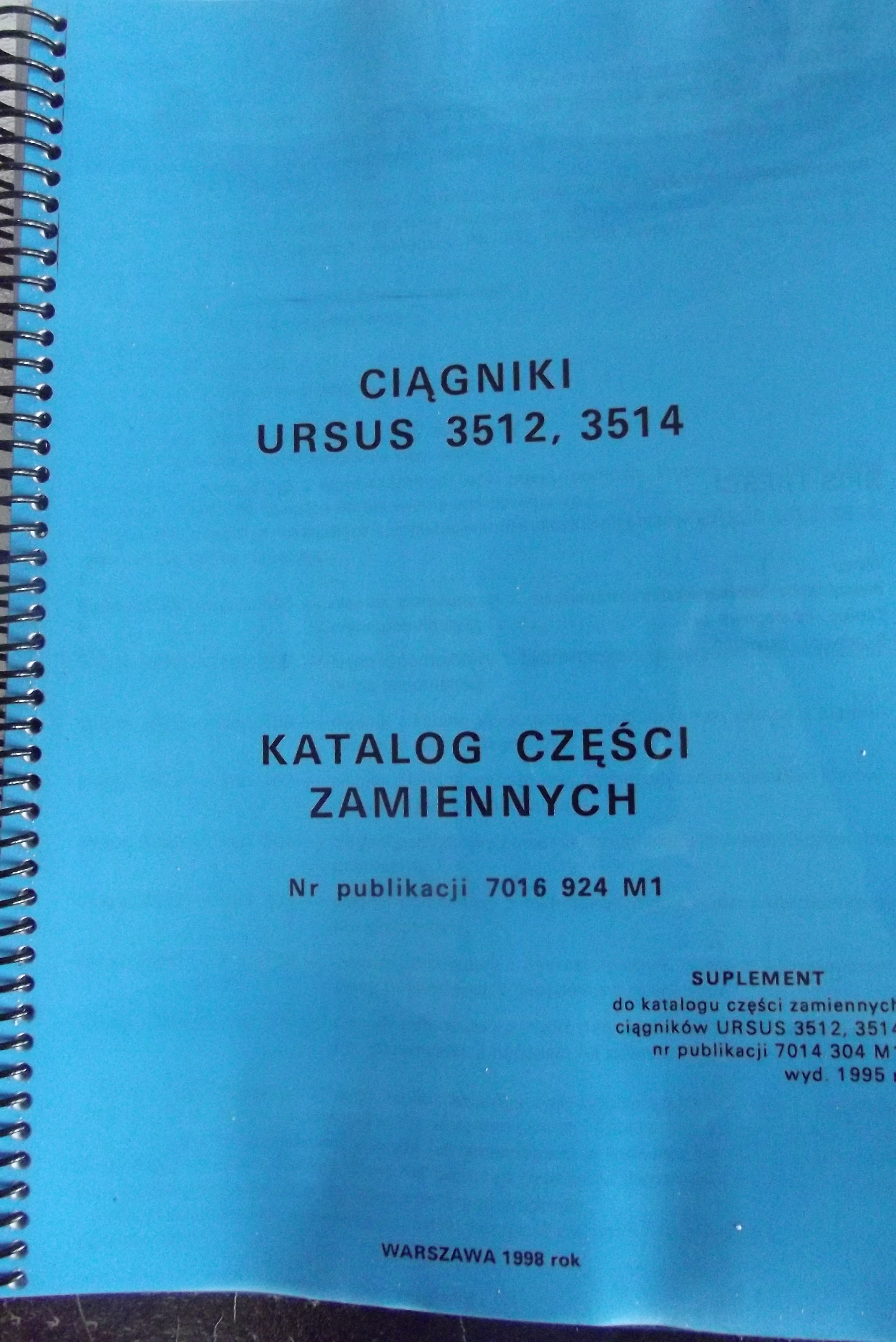 Katalog części zamiennych URSUS 3512/2514 SUPLEMENT — zdjęcie 1
