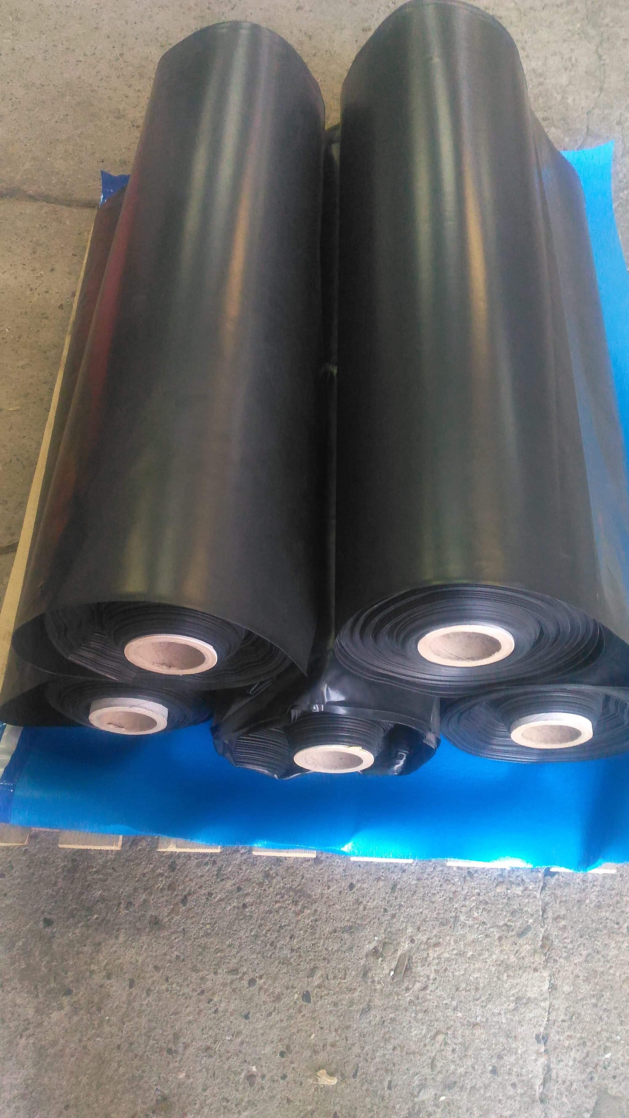 Folia PE czarna szerokość 2m /gr0,2mm całe rolki od producenta — zdjęcie 1