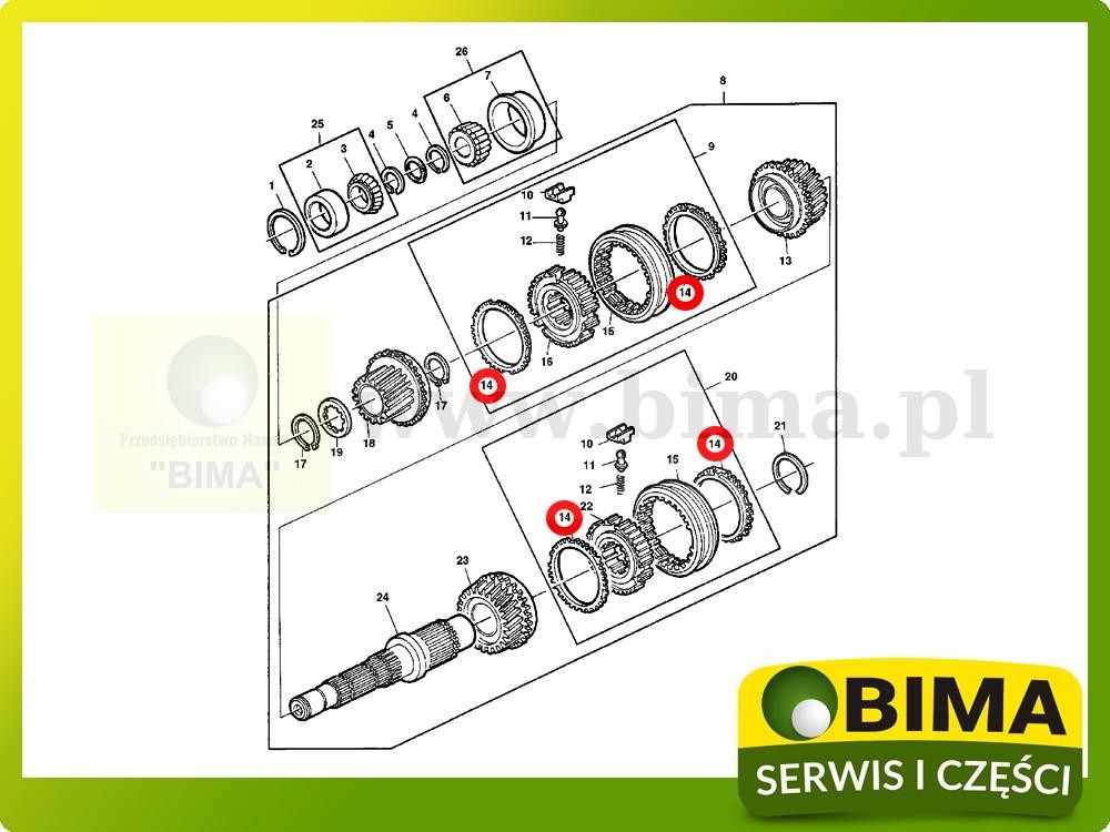 Pierścień synchronizatora John Deere 3150,3050,3350 — zdjęcie 2