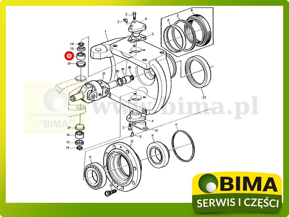 Łożysko sworznia zwrotnicy Case IH 685,695,743,745,785 — zdjęcie 2