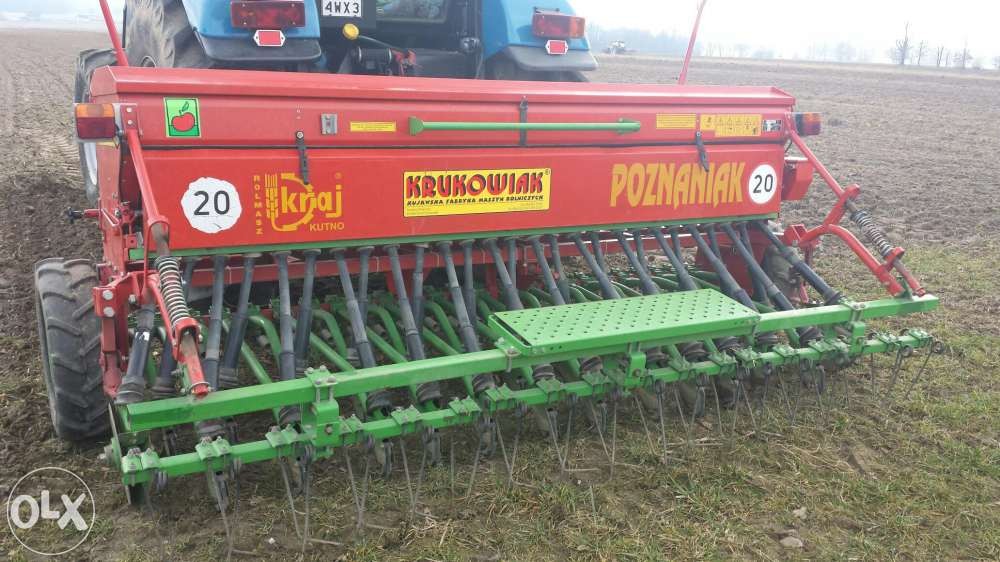 Siewnik 3m Poznaniak Rolmasz Kutno Unia 2004r. Podest znaczniki sciezk — zdjęcie 1