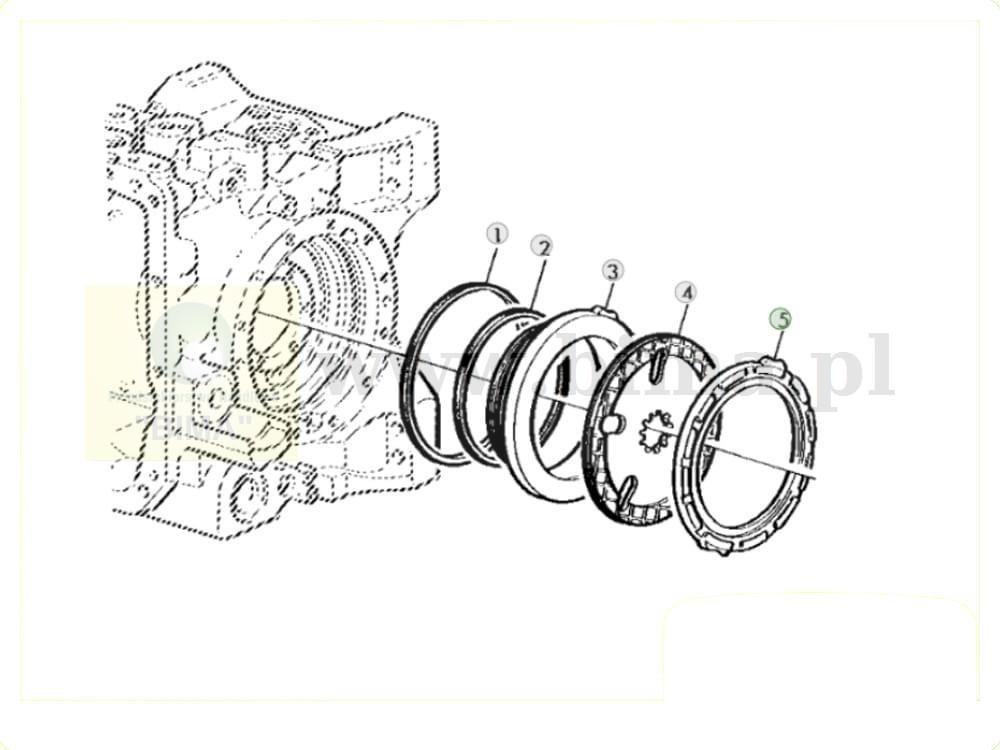 Płytka płyta hamulcowa John Deere 7410,7420,7510,7520 — zdjęcie 2