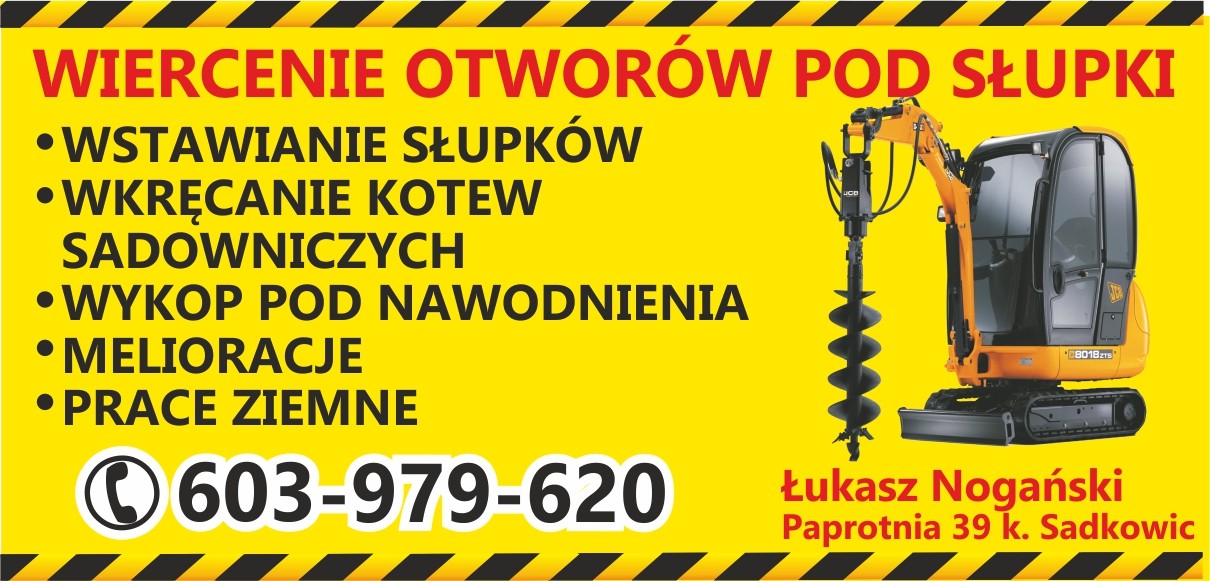 Melioracje Nawodnienia Wiercenie otworow  Minikoparka — zdjęcie 1
