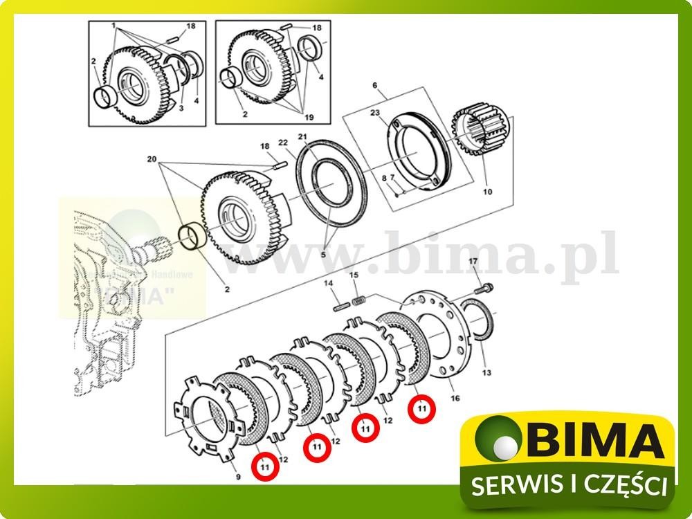 Tarcza cierna John Deere 5720,5820,6010,6020,6100,6110 — zdjęcie 2