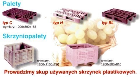 skrzynki plastikowe platony lubianki palety — zdjęcie 1