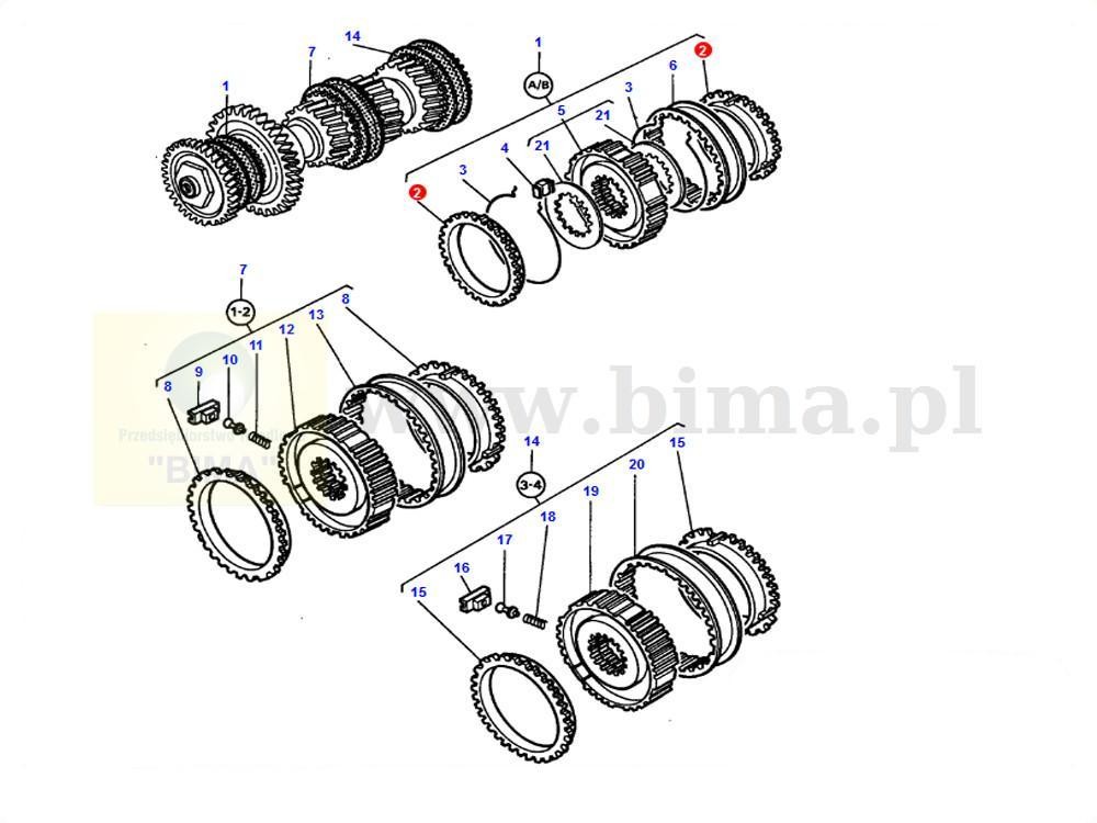 Hamulec pierścień synchronizatora a-b MF Massey Ferguson  — zdjęcie 3