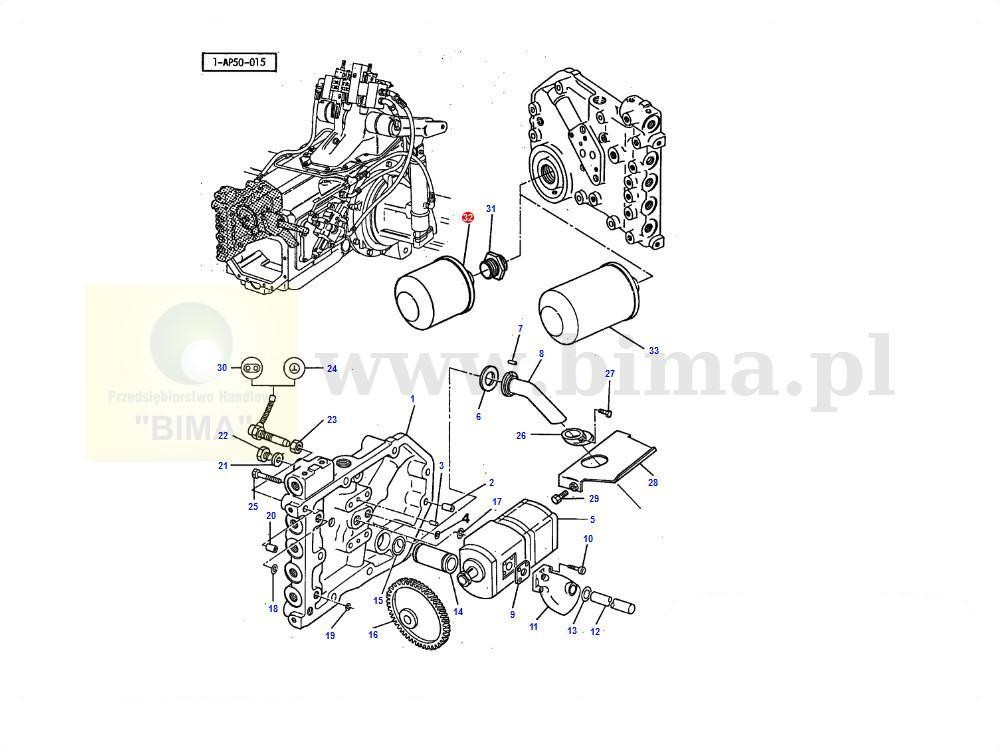 Filtr oleju hydrauliki hydrauliczny MF Massey Ferguson 30 — zdjęcie 2