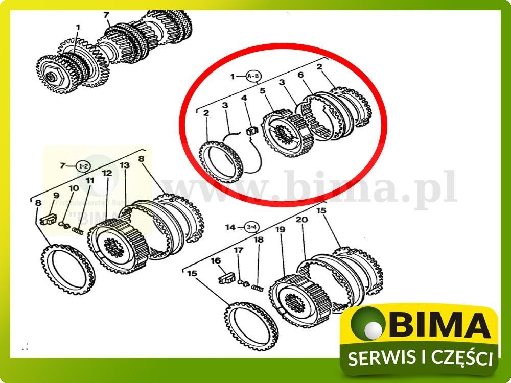Kompletny synchronizator ab a-b Massey Ferguson 6265 — zdjęcie 2