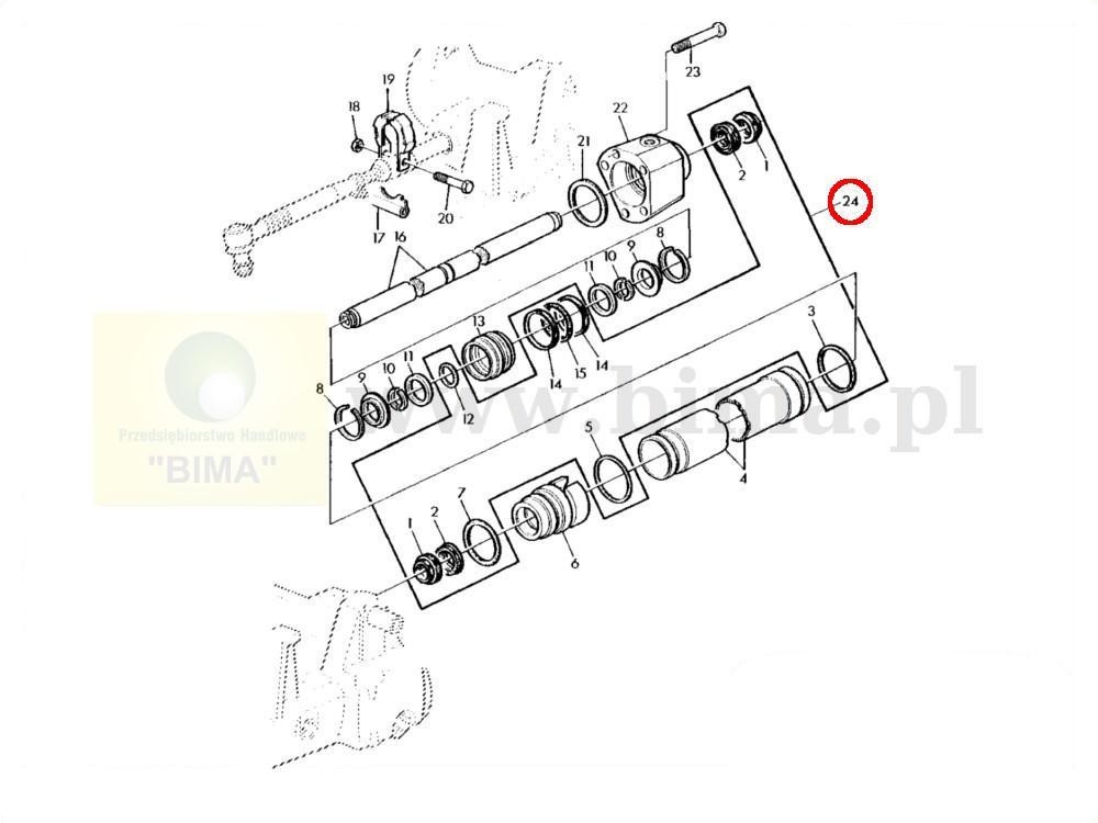 Zestaw naprawczy siłownika skrętu BIMA5273 John Deere 235 — zdjęcie 2