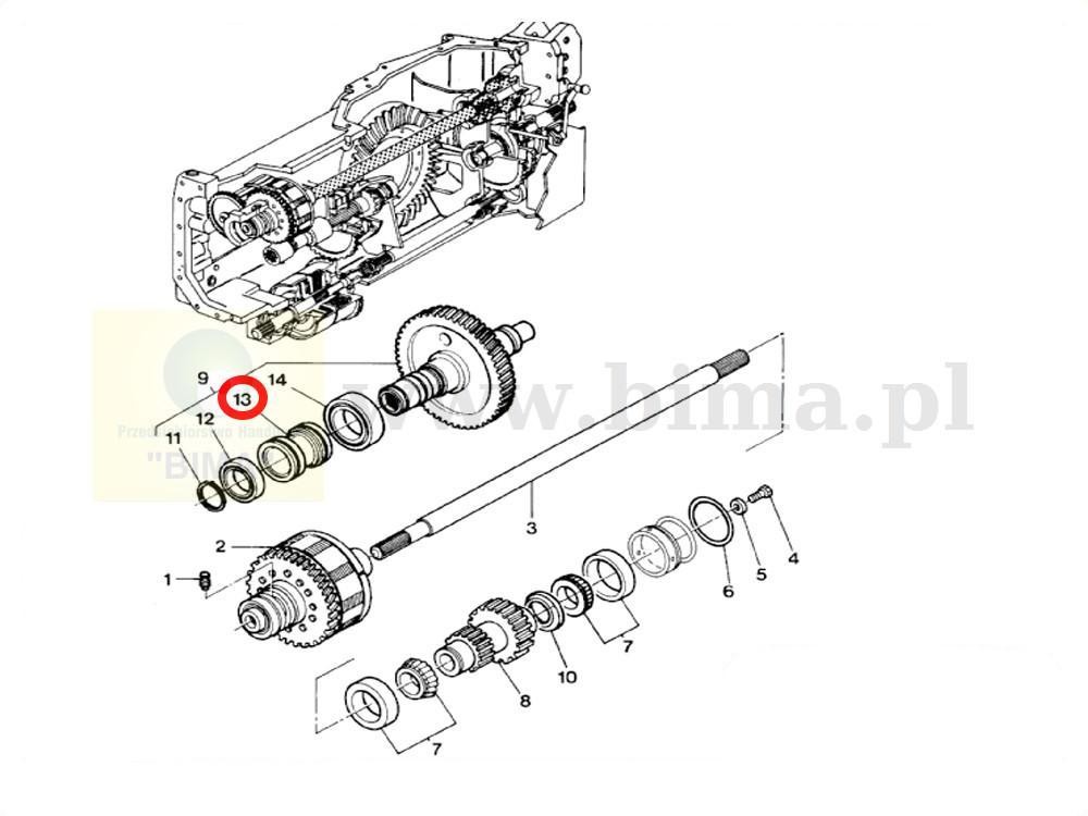 Tulejka wom MF Massey Ferguson 6170,6180,6190,6235,6245 — zdjęcie 3