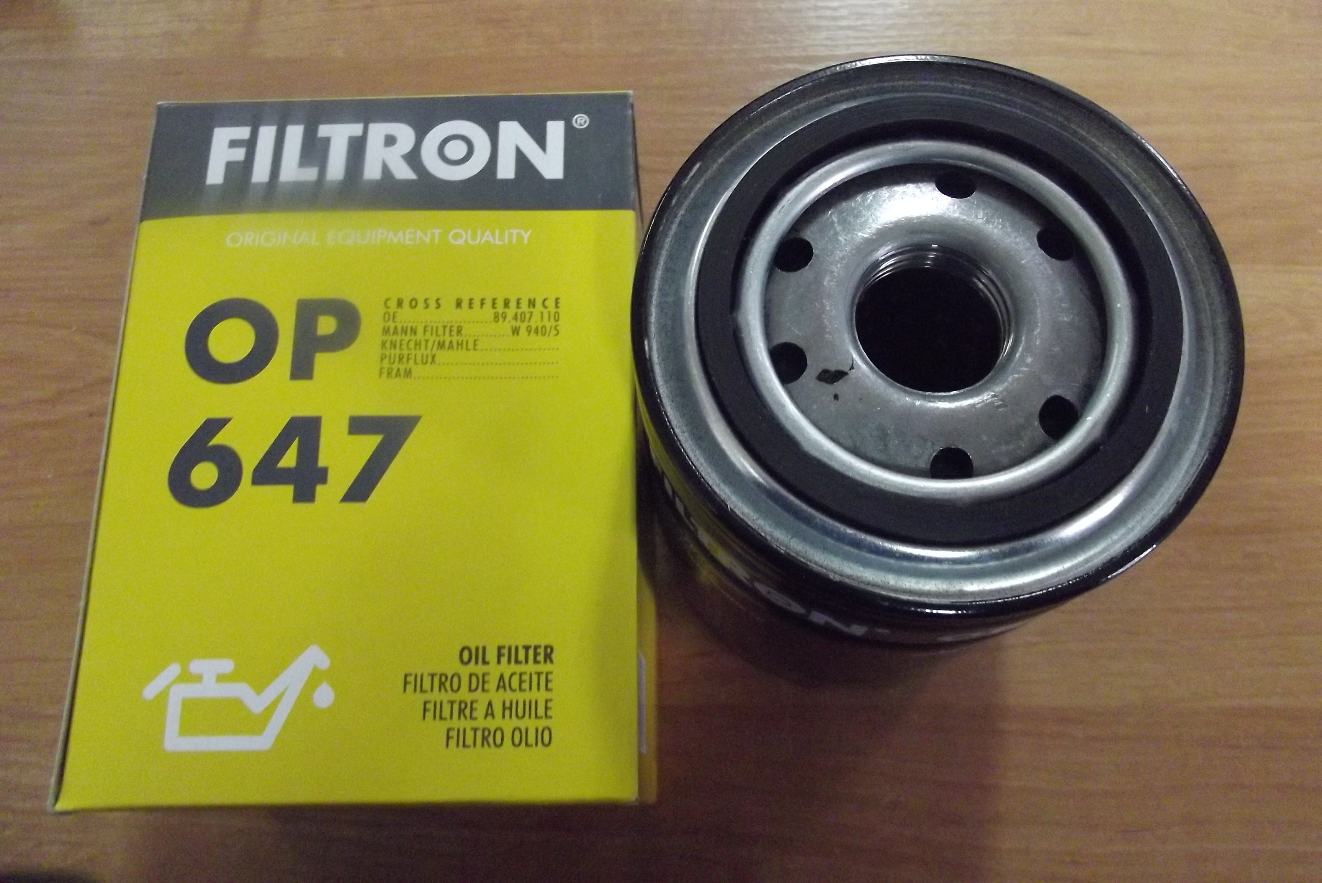 Filtr oleju URSUS C-330,C-330M,C-335,C-360, 1201, 1204 OP647 FILTRON — zdjęcie 2