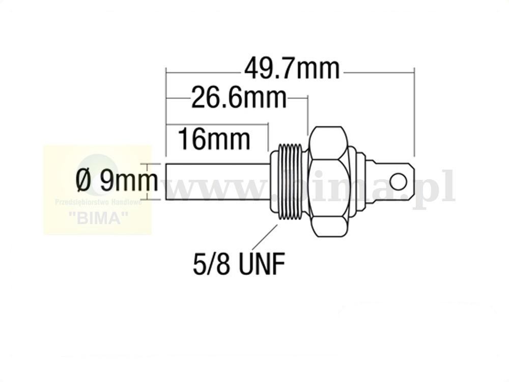 Czujnik temperatury wody perkins MF Massey Ferguson 3090, — zdjęcie 2