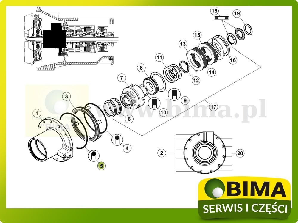 Oring kosza Renault CLAAS Ergos 85,90,95 — zdjęcie 2