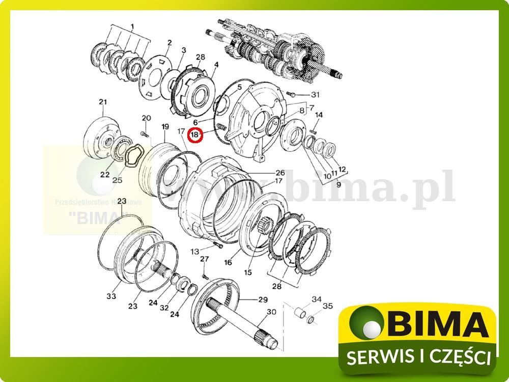 Sprężyna dynashift Massey Ferguson 6475,6480,6485,6490 — zdjęcie 2
