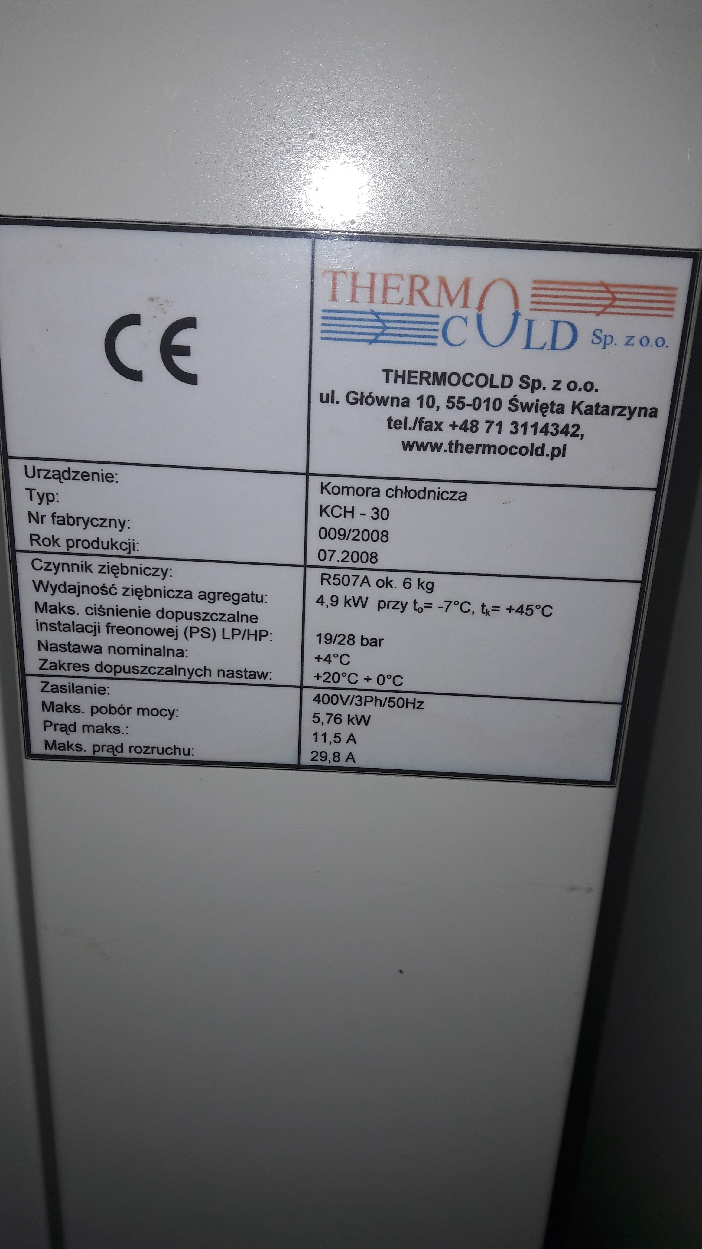 Komora Chłodnicza typu KCH - 30 — zdjęcie 8