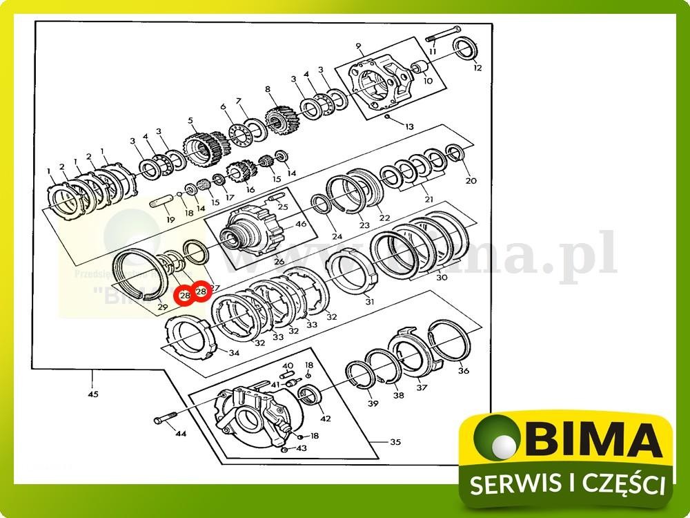 Pierścień skrzyni biegów John Deere 1640,1840,2040 — zdjęcie 2