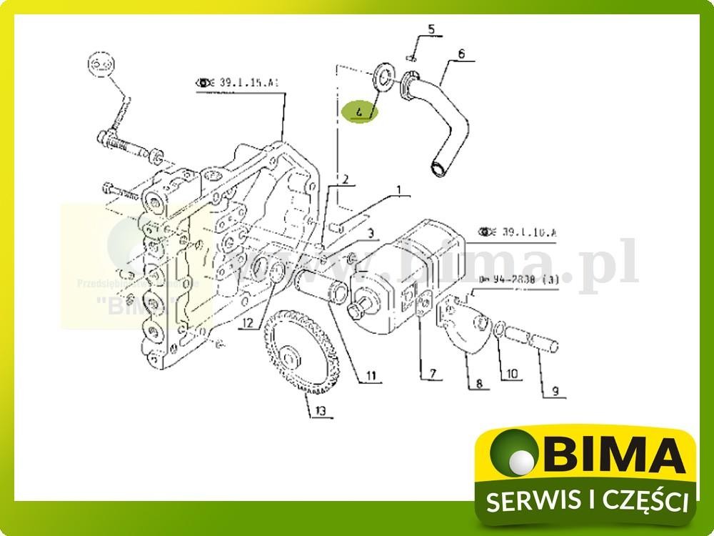 Pierścień układu hydraulicznego Renault CLAAS Ares 577 — zdjęcie 2