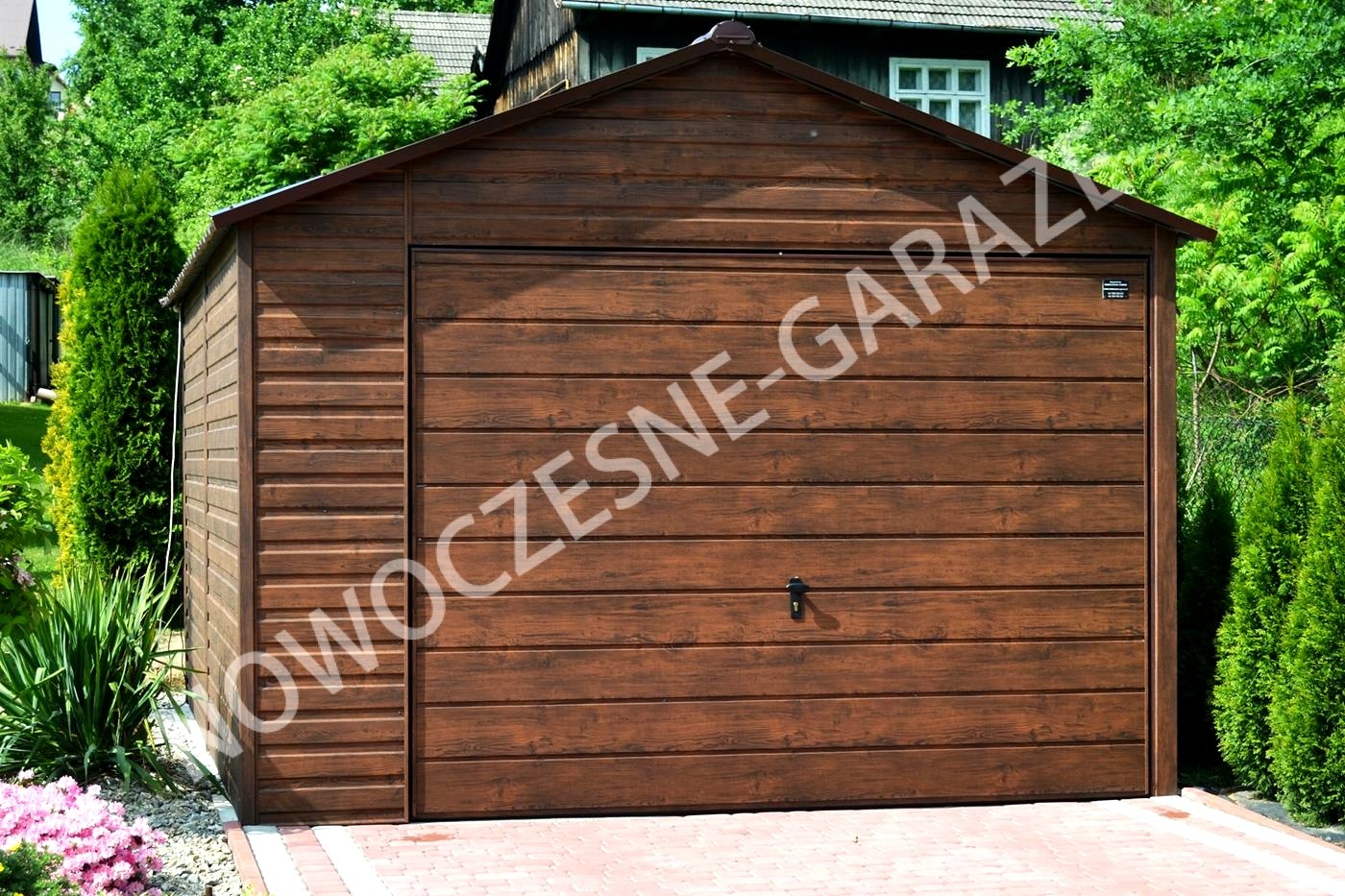  GARAŻE BLASZANE imitacja drewna Nowość Garaż blaszany dowolny wymiar  — zdjęcie 1
