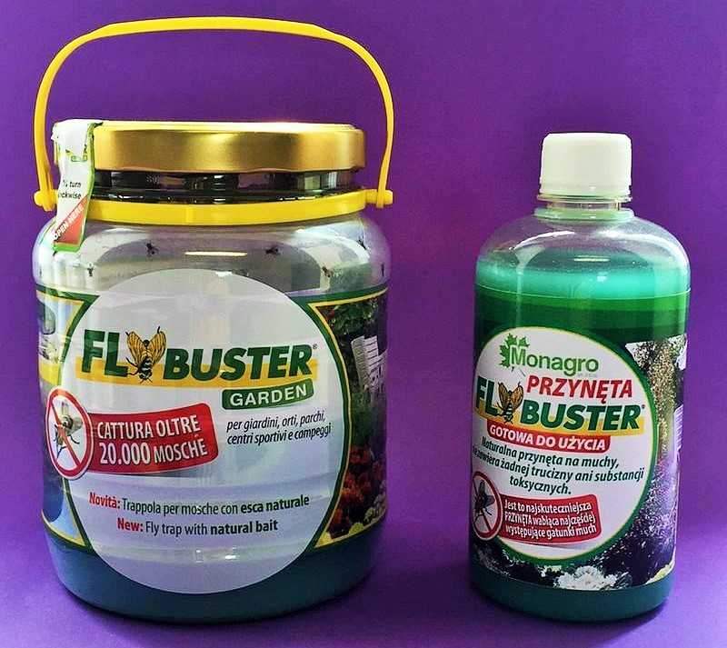 FLYBUSTER GARDEN 2W1  - PUŁAPKA + PŁYN NA MUCHY — zdjęcie 2