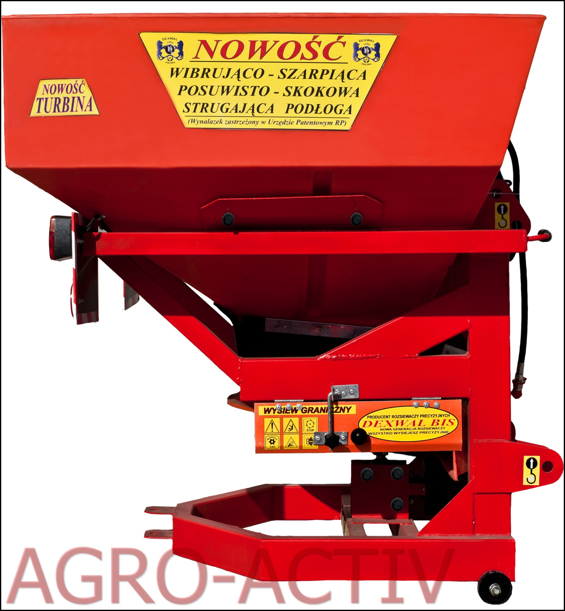 Rozsiewacz Nawozów TAJFUN 850l/1200kg wibro TRANSPORT !!! — zdjęcie 3