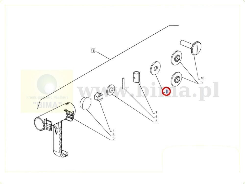 Podkładka klamki szyby Ford New Holland 8260,8340,8360 — zdjęcie 2