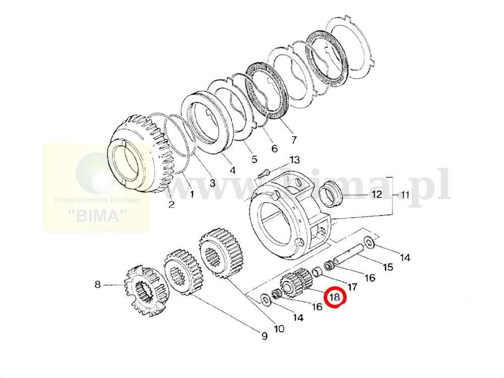 Koło zębate speedshift z18/21 MF Massey Ferguson 3120 — zdjęcie 5