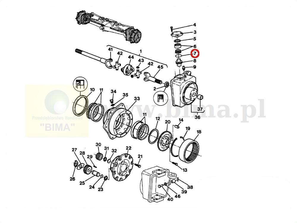 Oring zwrotnicy części do MF Massey Ferguson 3060,3065 — zdjęcie 2