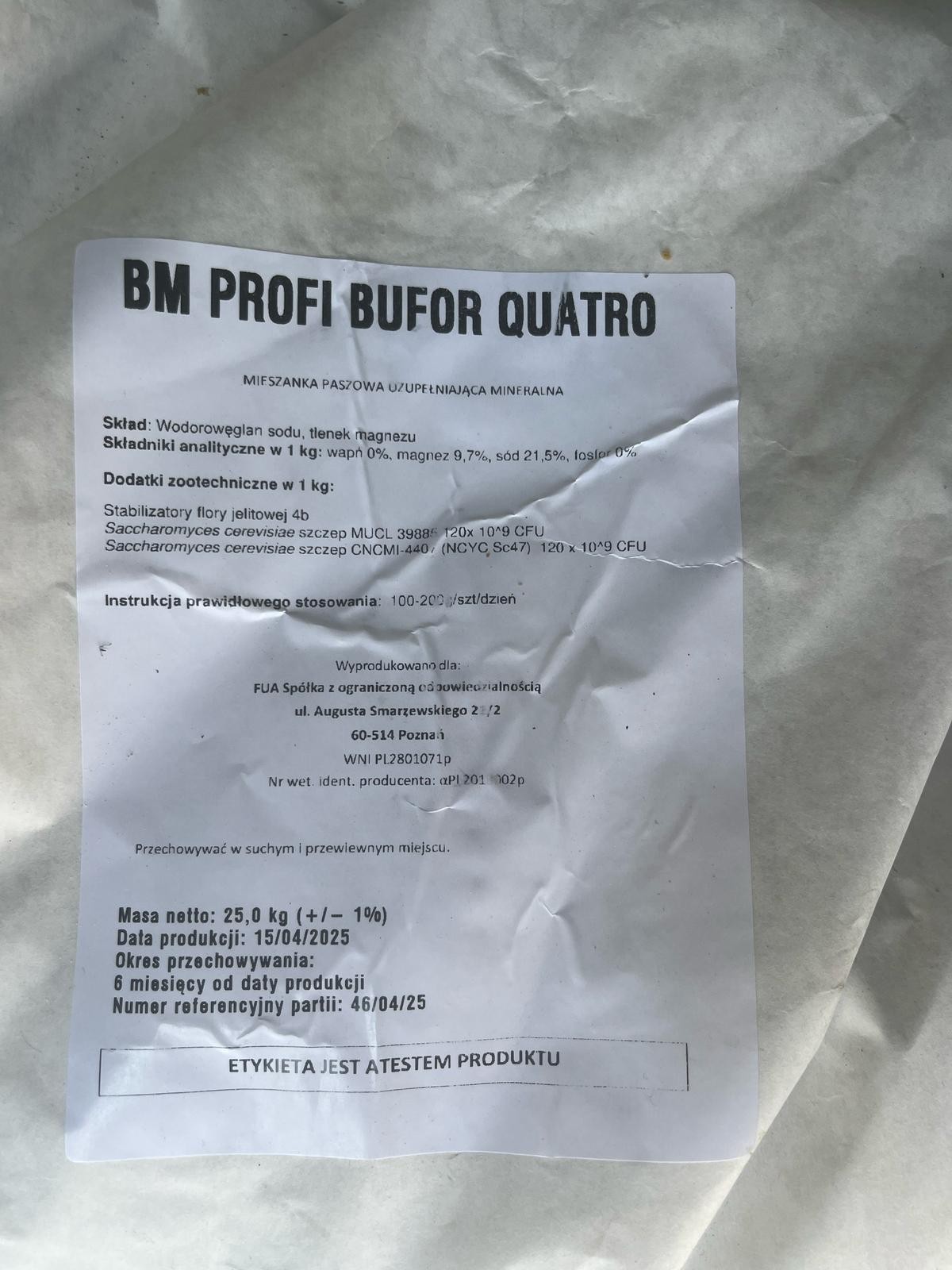 BM PROFI BUFOR krowy mleczne