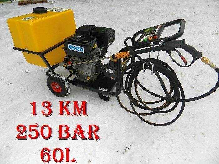 MYJKA CIŚNIENIOWA 250 BAR ( 15l / min ) na podwoziu jezdnym 13KM, 60L — zdjęcie 1