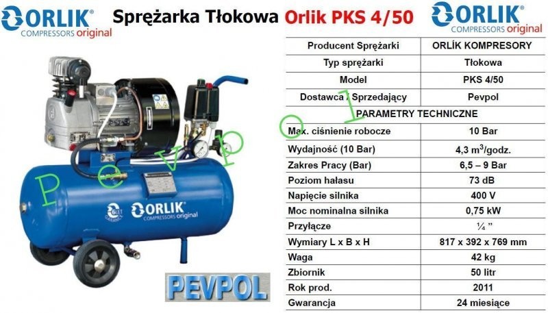 Orlik, Kompresor, Sprężarka, Orlik PKS 4/50