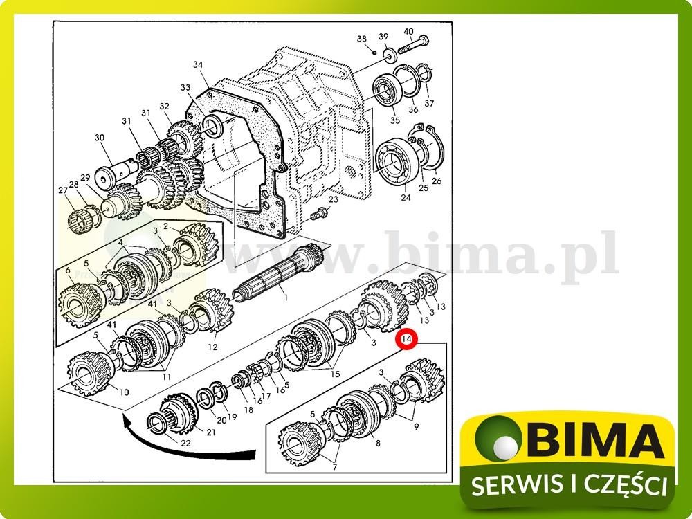 Koło zębate z38 skrzyni biegów John Deere 6200,6300 — zdjęcie 2