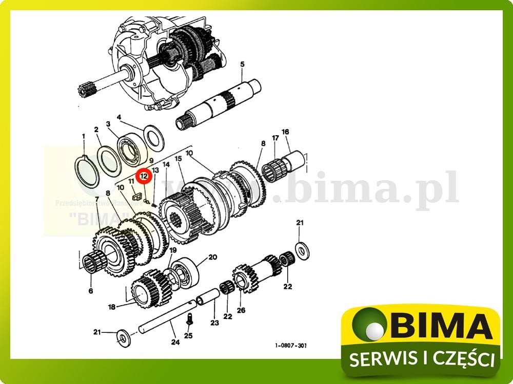 Kulka kula synchronizatora Massey Ferguson 3085,3090