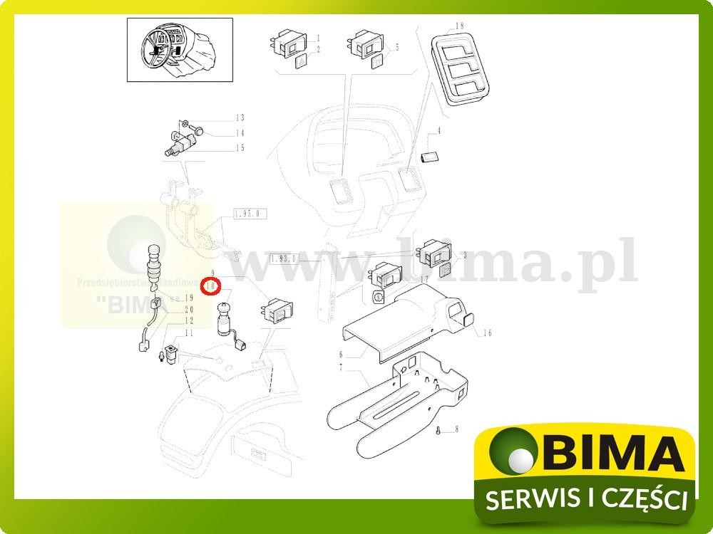 Włącznik wom pto Ford New Holland TM150,TM155,TM165 — zdjęcie 2