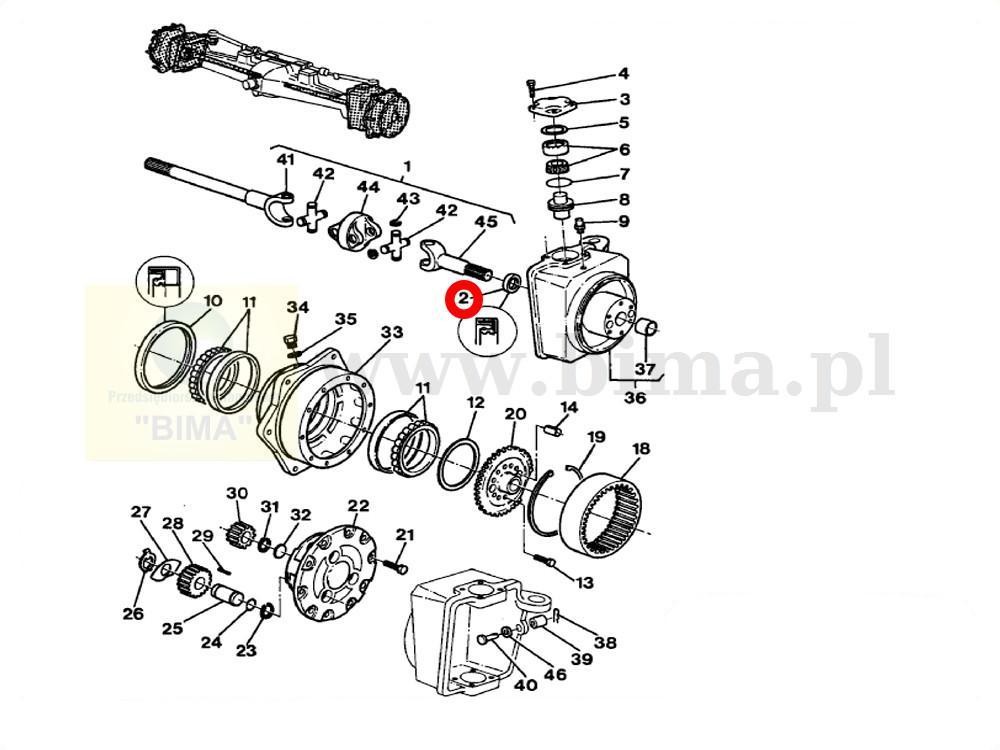 Uszczelniacz przedniego napędu MF Massey Ferguson 3050 — zdjęcie 3