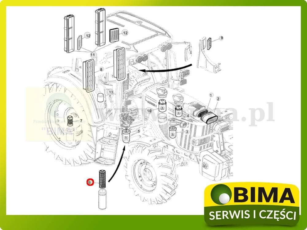 Filtr hydrauliczny John Deere 6620,6630,6810,6820,6830 — zdjęcie 3