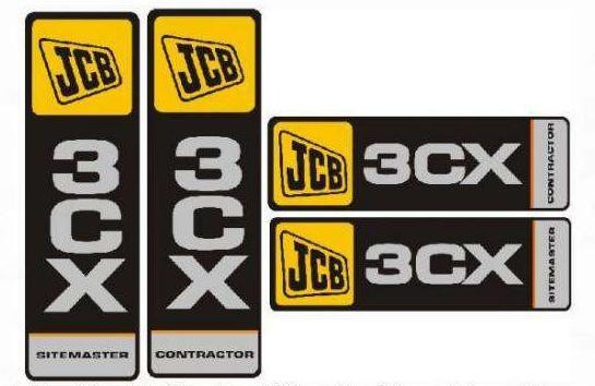 NAKLEJKI JCB 3CX Sitemaster JCB 3CX Contractor Denison