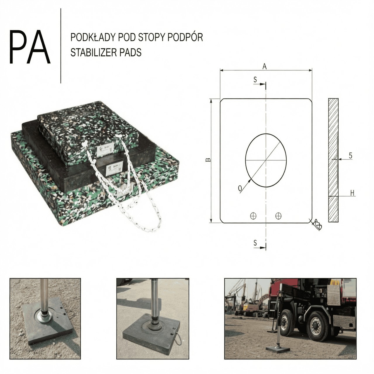 Podkład pod stopy podpór  żuraw, dźwig — zdjęcie 2