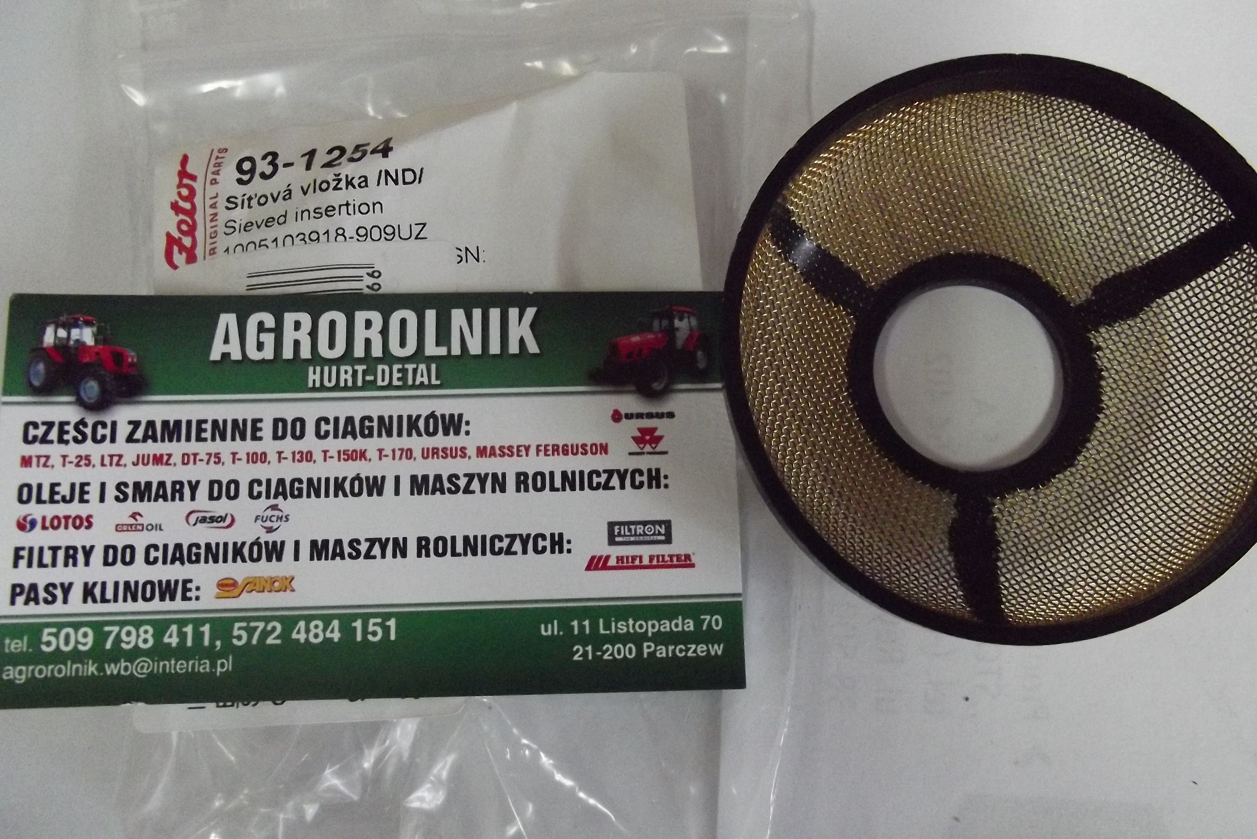 Sitko filtra oleju odśrodkowego do Zetor 6011-7045,6211-7745 ORYGINAŁ. — zdjęcie 2