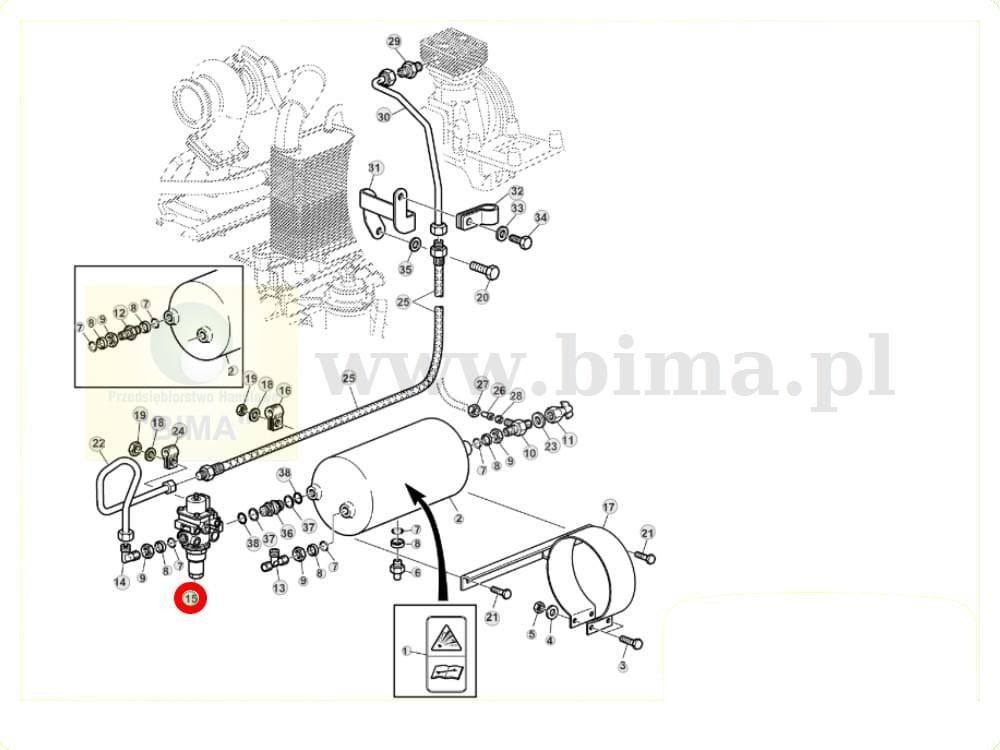 Regulator ciśnienia powietrza WABCO John Deere 6420 — zdjęcie 2