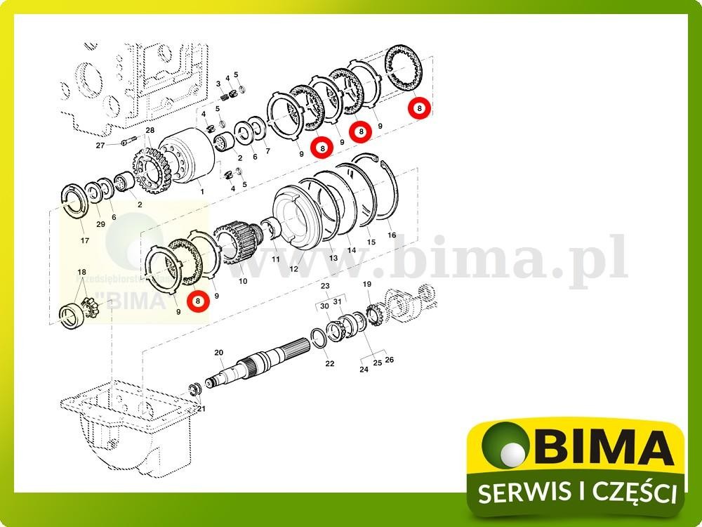 Tarczka cierna John Deere 6820,6920,6920S,6830,6930 — zdjęcie 2