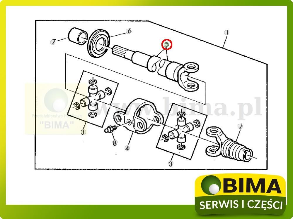Półoś długa John Deere 6505,6215,6515,6300,6400,6310 — zdjęcie 2
