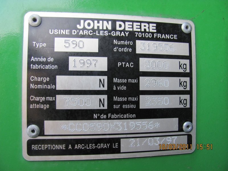 PRASA JOHN DEERE 590 — zdjęcie 5