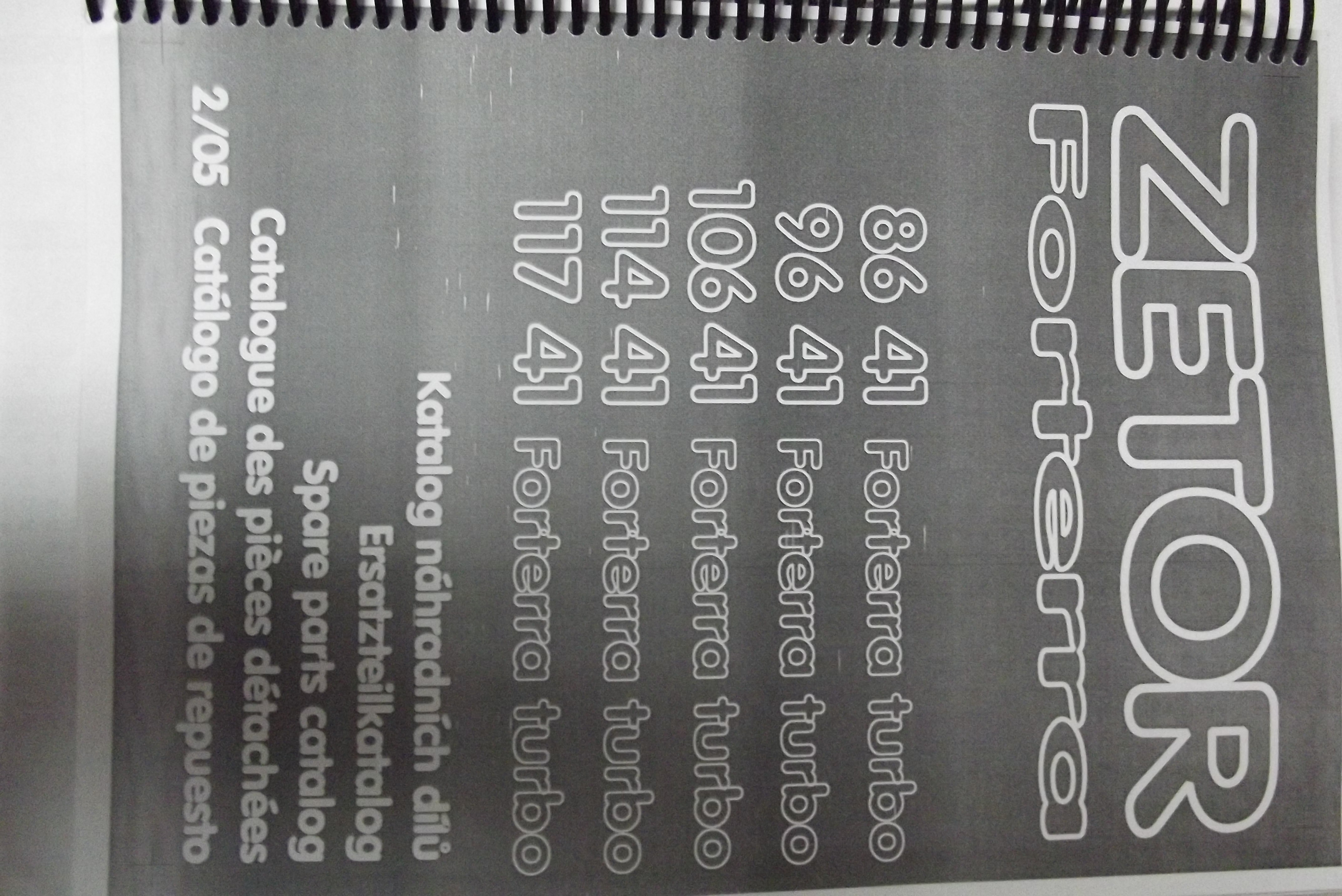 Katalog części ZETOR 8641,9641,10641,11441,11741 FORTERRA.   — zdjęcie 1