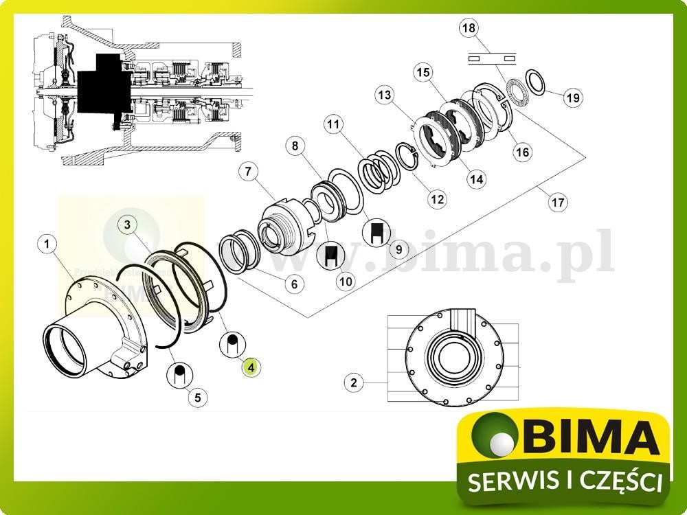 Oring kosza sprzęgła Renault CLAAS Celtis 426,436,446 — zdjęcie 2