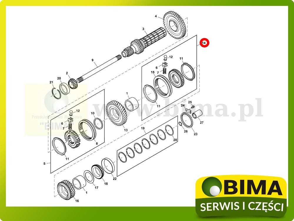 Synchronizator części skrzyni biegów John Deere 7920 — zdjęcie 2