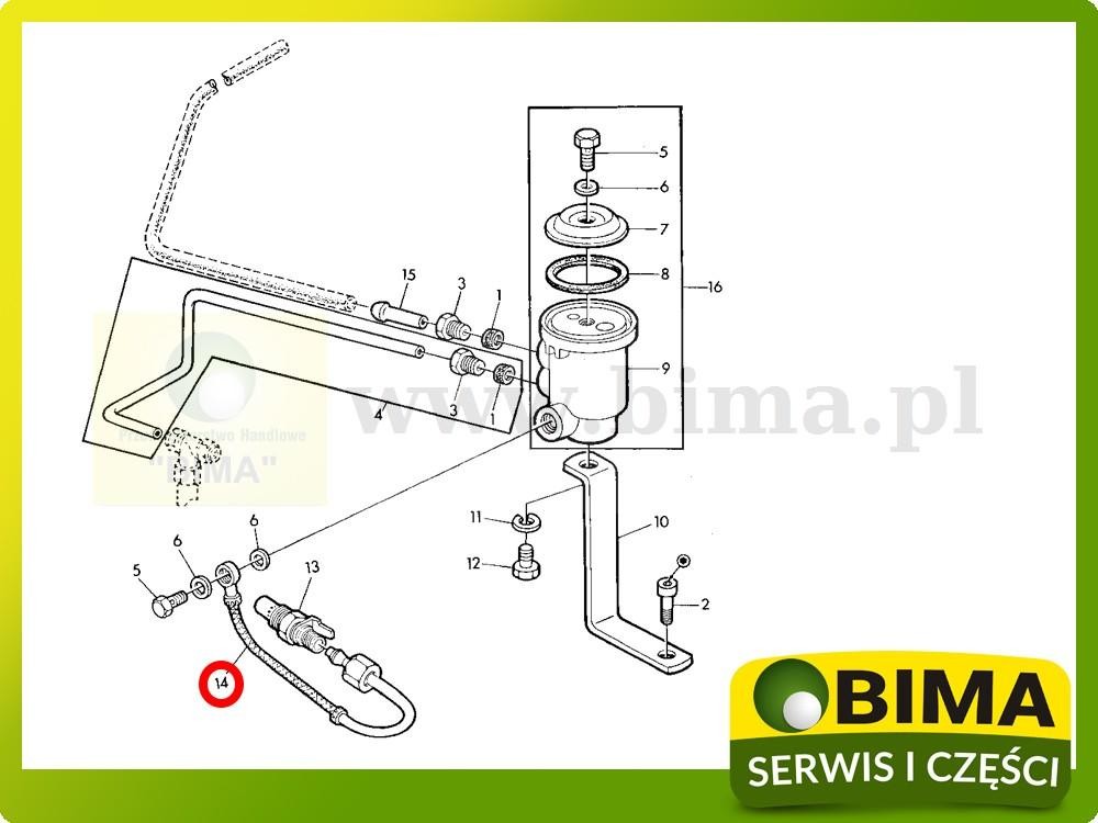 Przewód świecy płomieniowej John Deere 3140,2150,2255 — zdjęcie 2