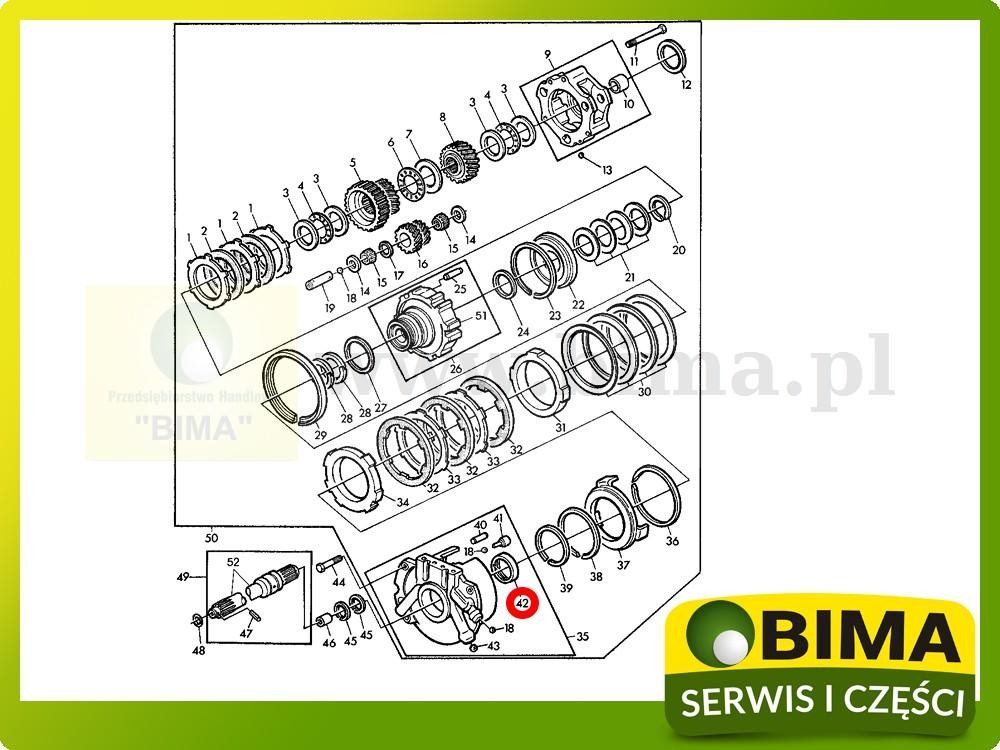 Tuleja John Deere 1750,1850,1850N,1350,1950,1950N,3650